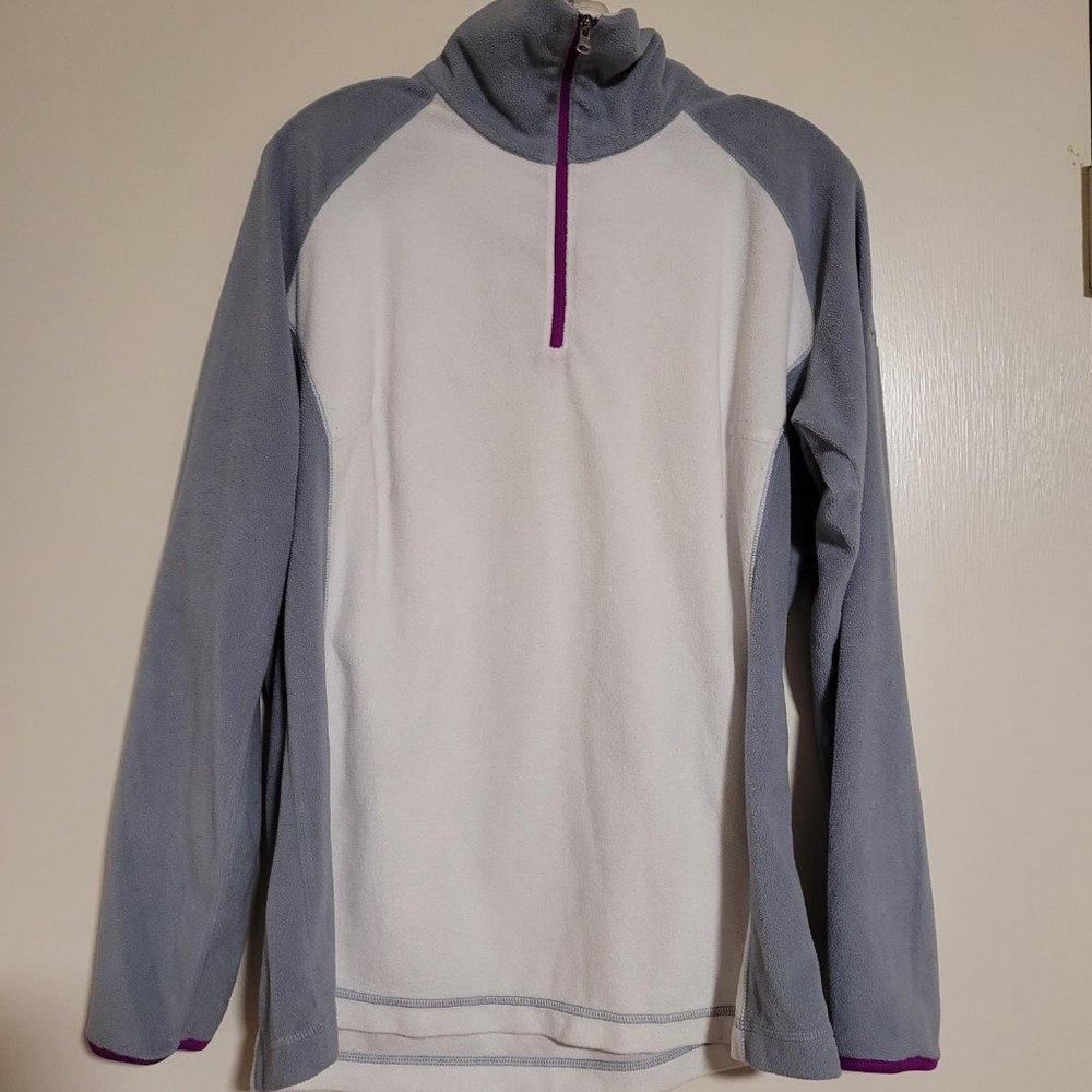 Columbia 1/4 Zip Lightweight Soft Cozy Fleece Long Sleeve Pullover, XL, White